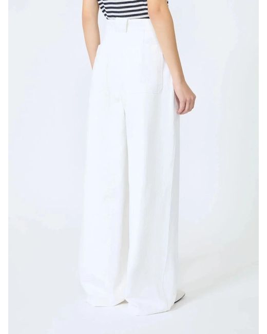 Max Mara White Mxmbadesse Trouser