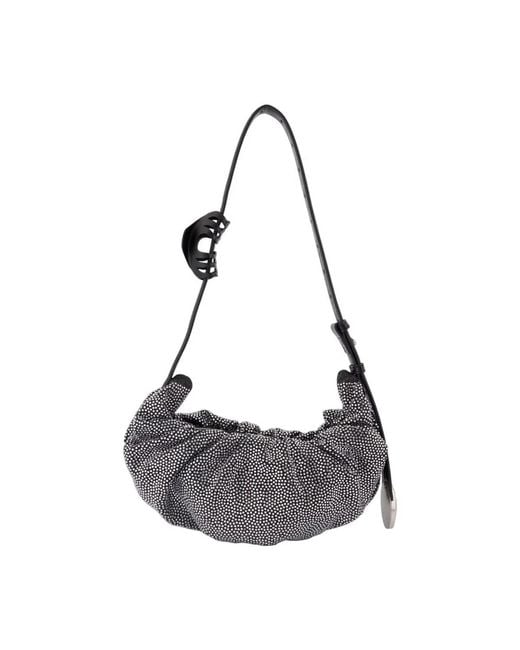 DIESEL Gray Cotton Shoulder Bag