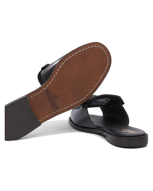 Sebago Black Slip On Slides