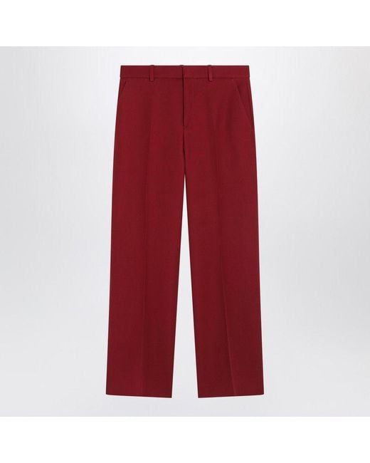 Gucci Red Classic Trousers