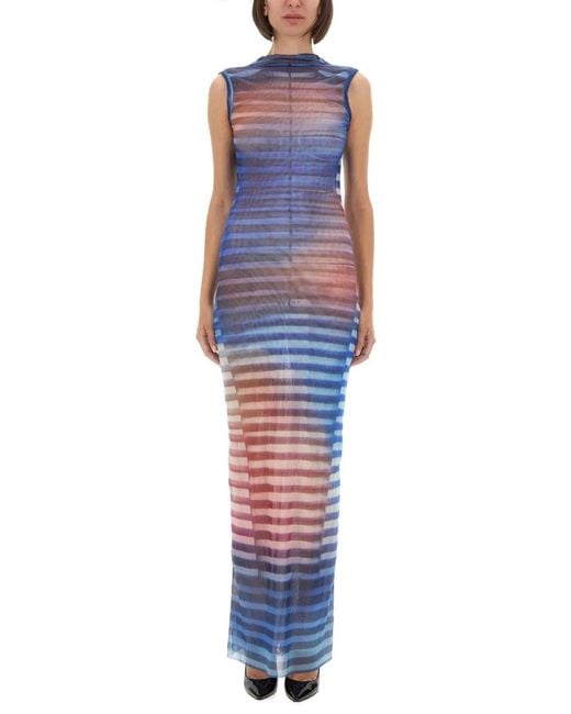 Jean Paul Gaultier Blue Long Dress "Air"