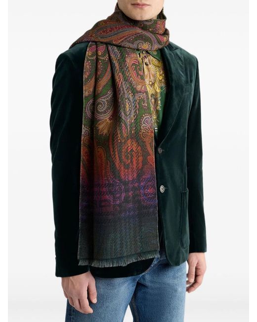 Etro White Scarf 50X200 for men