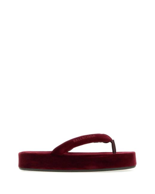 Balenciaga Red Solid Jet Lag Sandals