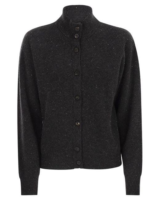 Peserico Black Cardigan With Buttons