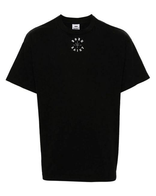 SAINT Mxxxxxx Black Logo Cotton T-Shirt for men