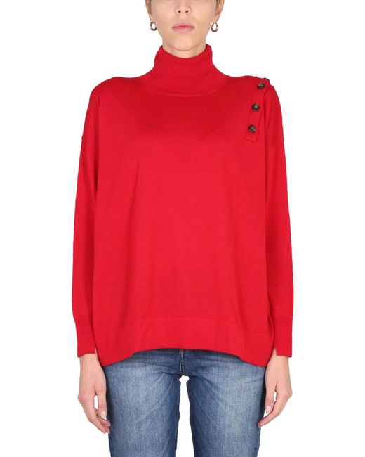 Stefano Mortari Red Turtleneck Shirt