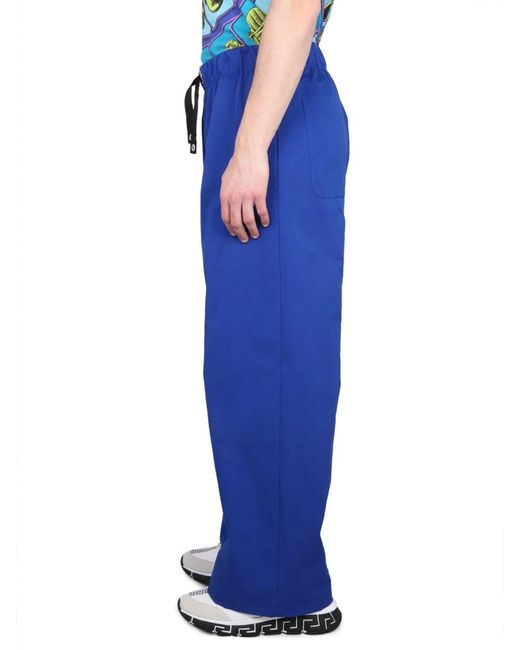 Versace Blue Drawstring Pants for men