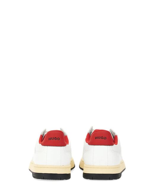 HUGO White Leather Sneaker for men
