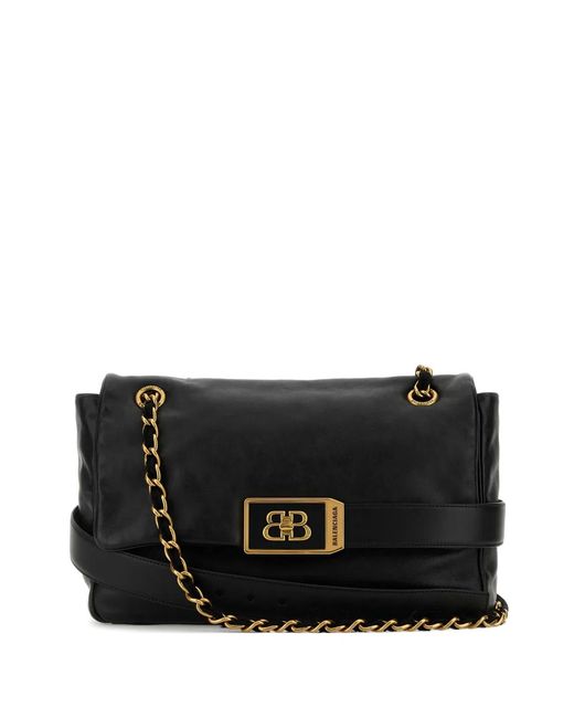 Balenciaga Black Modu Flap Ch Bag M