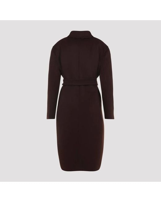 Gucci Brown Reversible Wool And Silk Coat