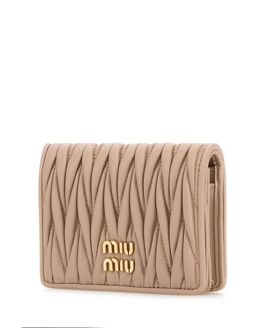 Miu Miu Natural Compact Wallet