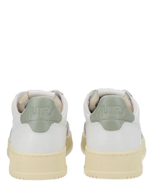 Autry White "Medalist Low" Sneaker for men