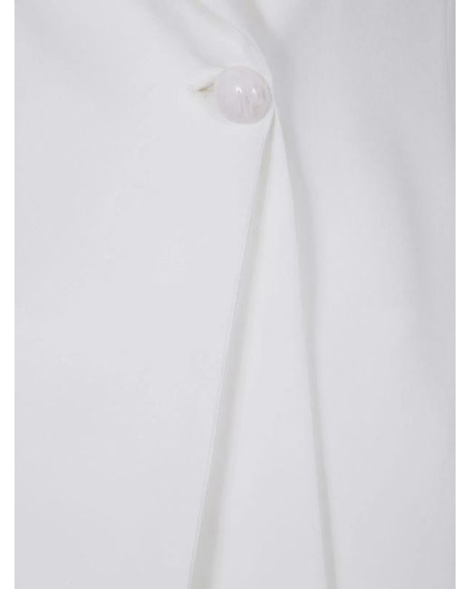 Emporio Armani White Satin Blazer