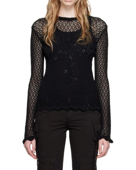 Blumarine Black Keyhole Rear Asymmetric Dresses