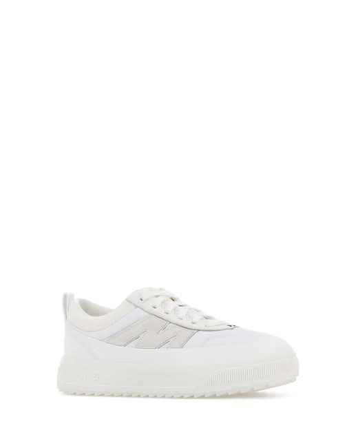 Moncler White Canvas Altive Sneakers for men