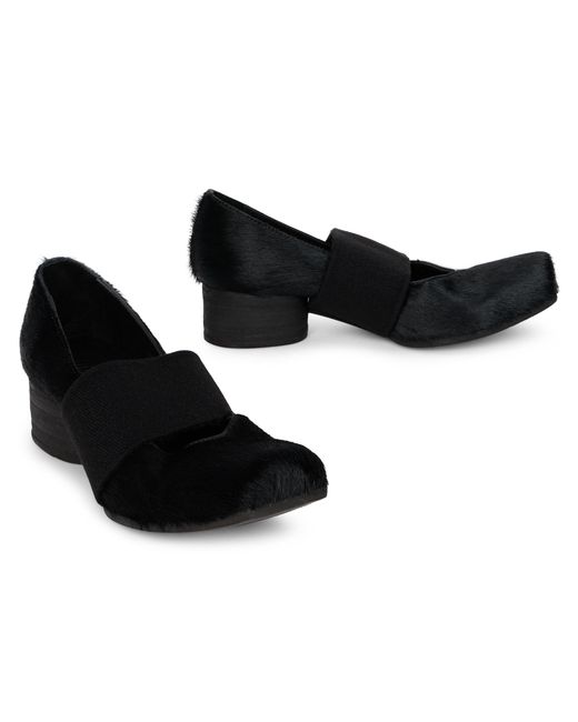 Uma Wang Black Slippers With Fur