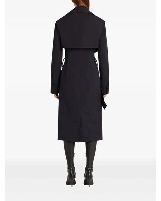 Courreges Black Courregès Twist Cotton Trench Coat