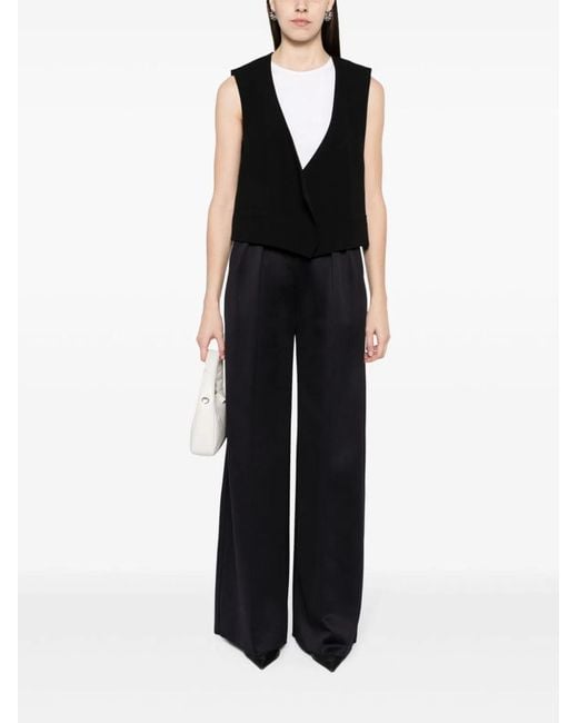 AMI Black Wool Sleeveless Jacket