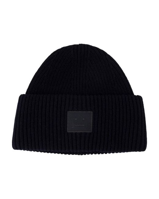 Acne Black Beanie