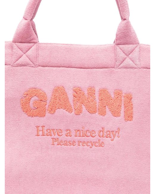 Ganni Pink Reversible Tote Xxl