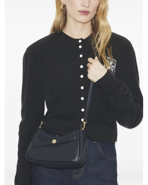 Tory Burch Black Romy Zip Top Crossbody