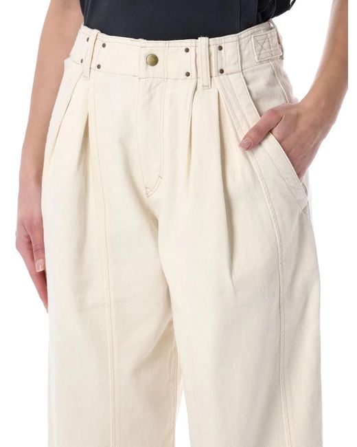 Isabel Marant Blue Ireme Workwear Denim Trousers