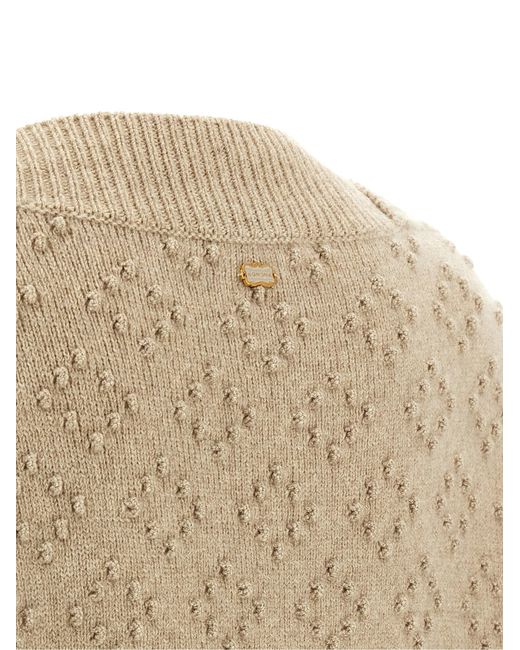 Agnona Natural Embossed Sweater