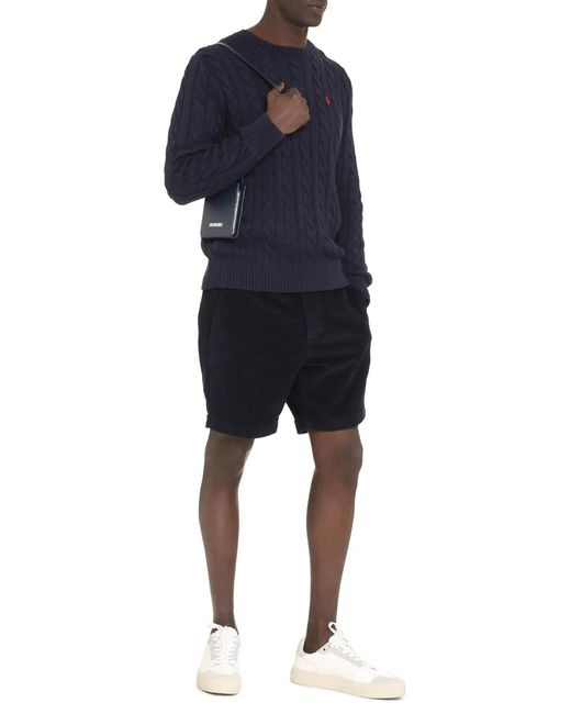 Polo Ralph Lauren Blue Plaited Cotton Jersey for men