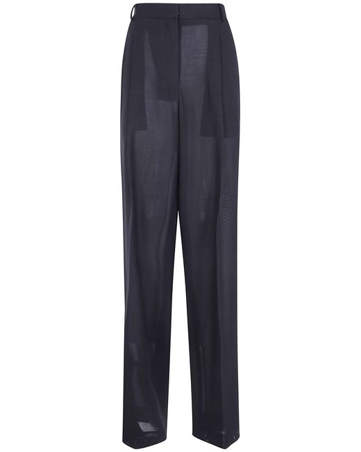Tom Ford Blue Light Virgin Wool Tailored Wide Leg Pleated Straight Pants