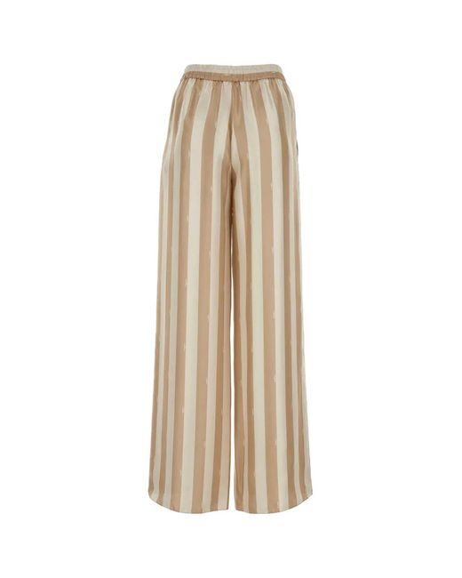 Fendi Natural Silk Palazzo Pant