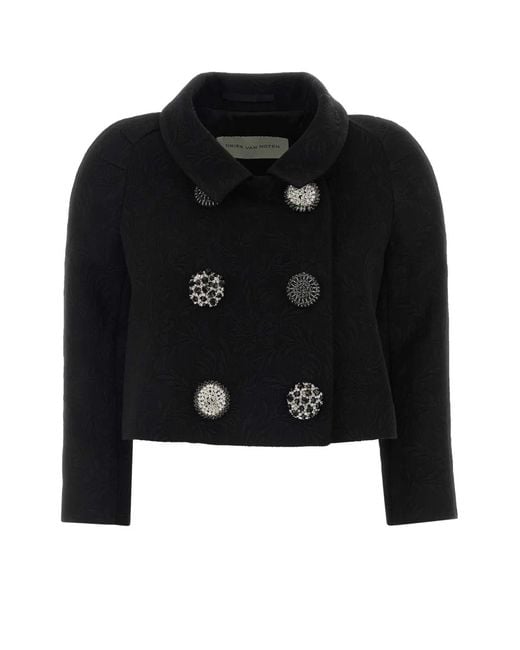 Dries Van Noten Black 00515-Vipa Jewel 3265 W W Jacket