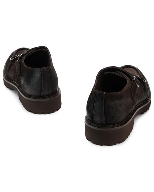 Doucal's Black Leather Moccasins for men