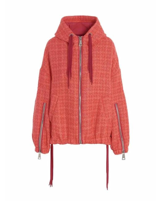 Khrisjoy Red 'Chris Windbreaker Tweed' Jacket