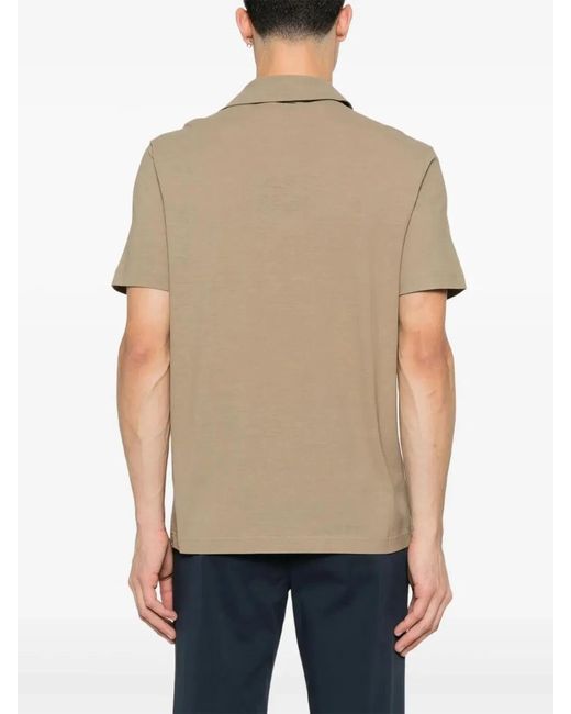 Herno Natural Knitted Polo Shirt for men