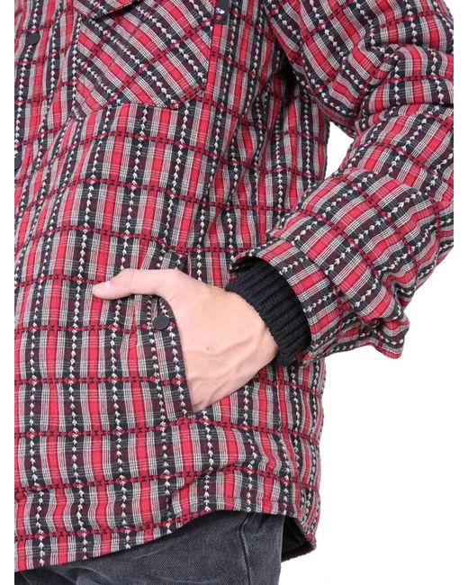 Off-White c/o Virgil Abloh Red Padded Shirt for men