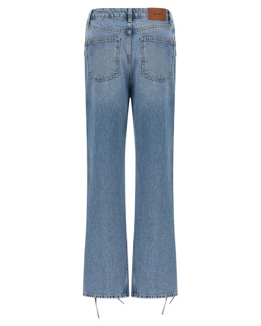 ROTATE BIRGER CHRISTENSEN Blue 'Twisted Lacing' Jeans