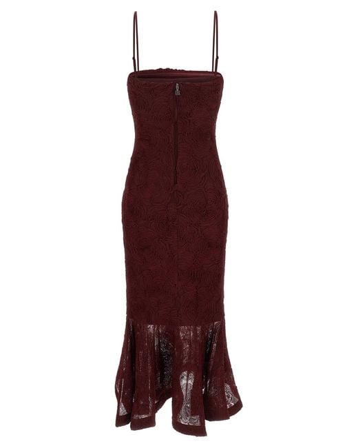 ROTATE BIRGER CHRISTENSEN Purple Rotate Birger Christensen 'Flower Mesh Flounce' Dress