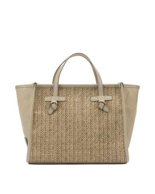 Gianni Chiarini Natural Fabric Leather Bag