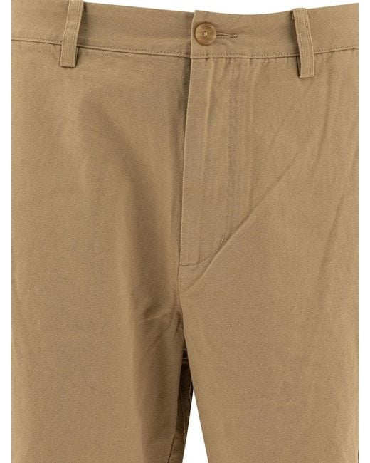 Vince Natural Cotton And Linen Cargo Shorts for men