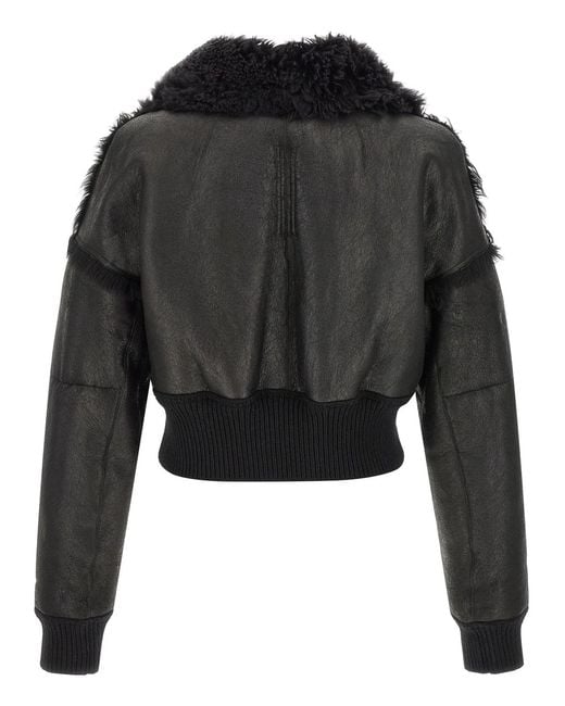 Rick Owens Black 'Flight Jkt Cropped' Bomber Jacket for men