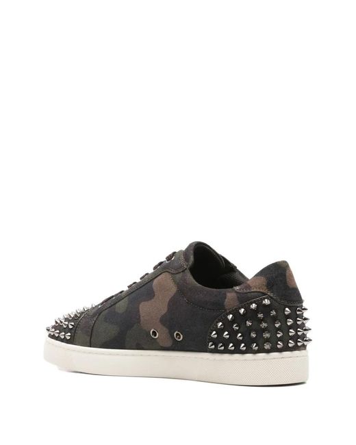 Christian Louboutin Brown Seavaste Leather Sneakers for men