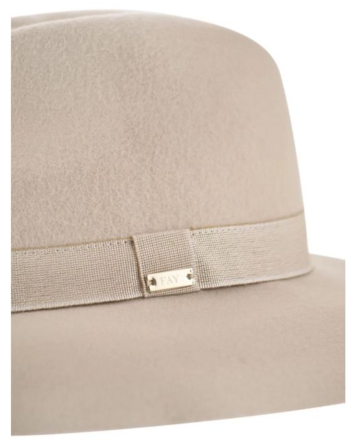 Fay White Wool Felt Hat