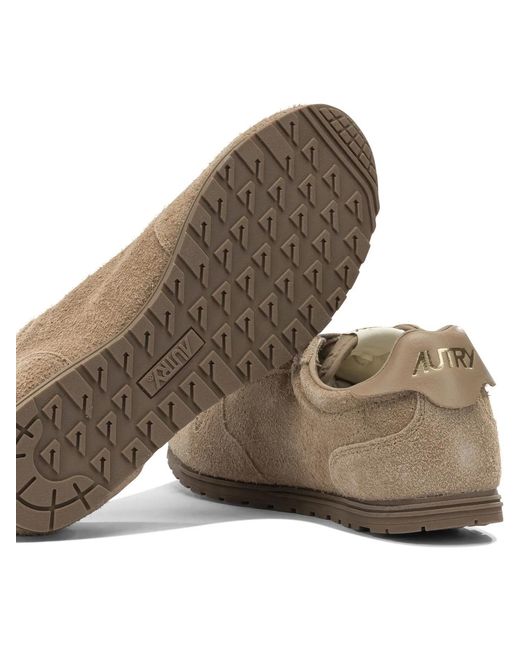 Autry Brown Cow Leather Sneakers for men