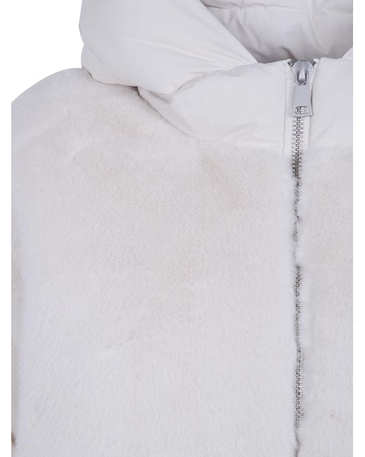 Essentiel Antwerp Blue "Kbeauty" Faux Fur Puffer Jacket