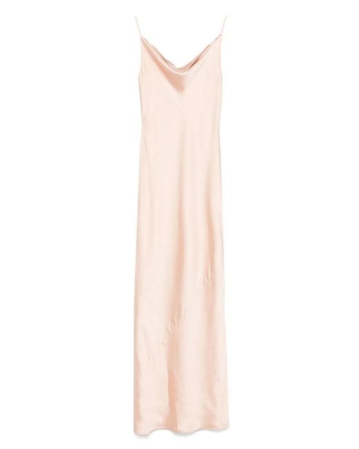 Norma Kamali Pink Maria Slip Gown Dress