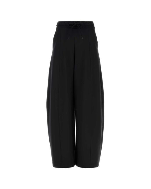 Max Mara Black Olmo Barrel Leg Trousers