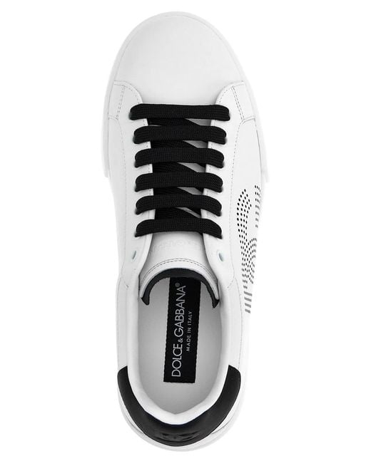Dolce & Gabbana White Dolce & Gabbana 'Portofino' Sneakers for men