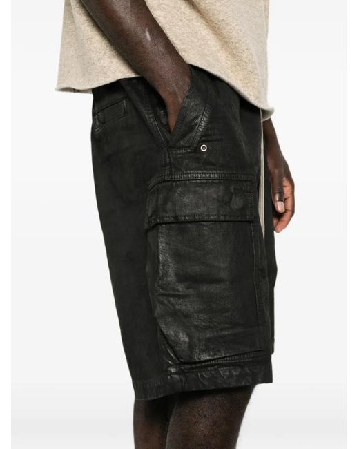 Rick Owens Black Cargobela Shorts for men