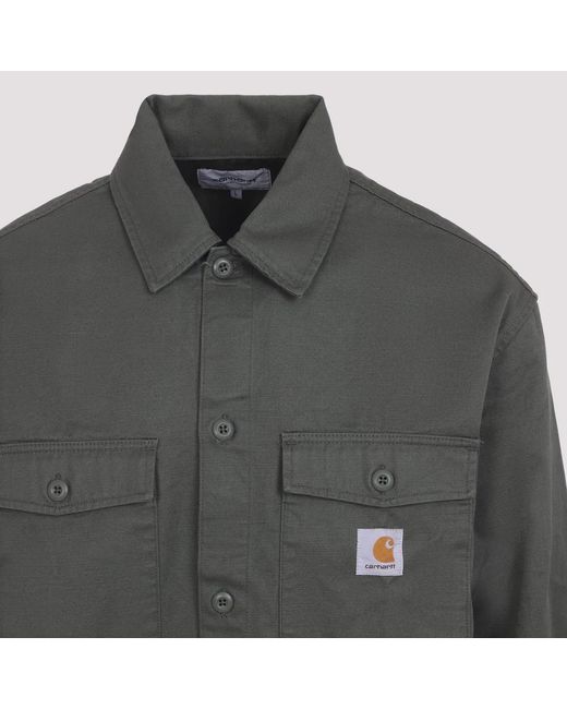 Carhartt Gray Kelly Shirt Cotton Jacket for men