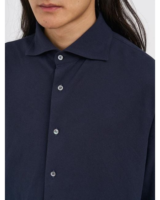 Paolo Pecora Blue Jersey Shirt for men